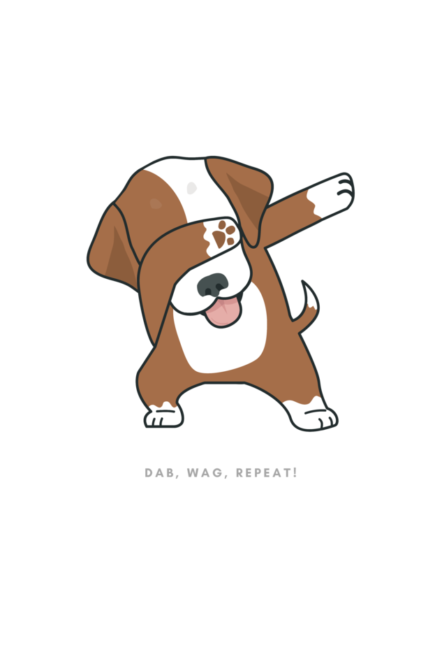 Dabbing Dog Unisex Oversized Standard T-shirt