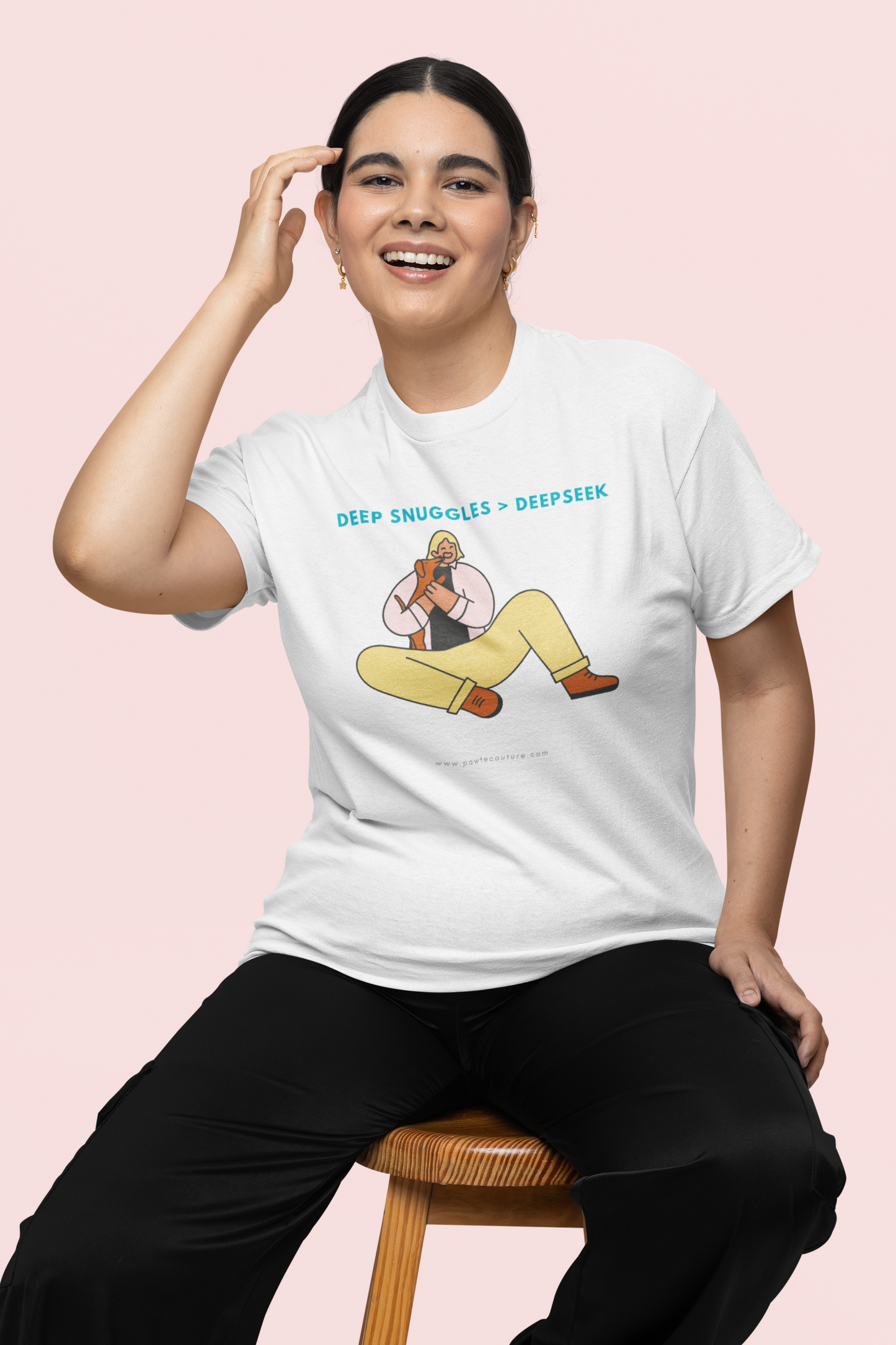 'Deep Snuggle > DeepSeek' Female Supima T-Shirt