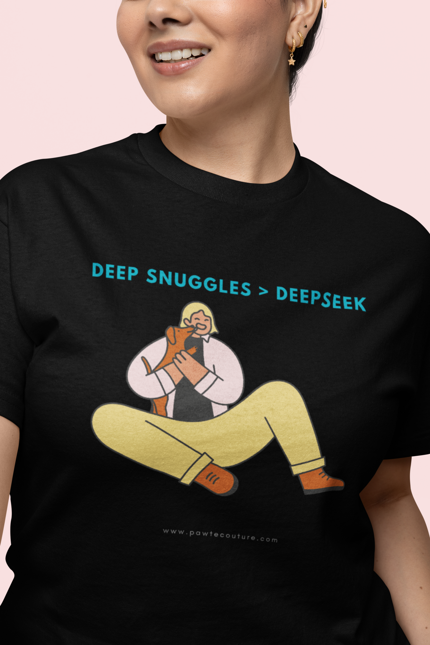 'Deep Snuggle > DeepSeek' Female Supima T-Shirt