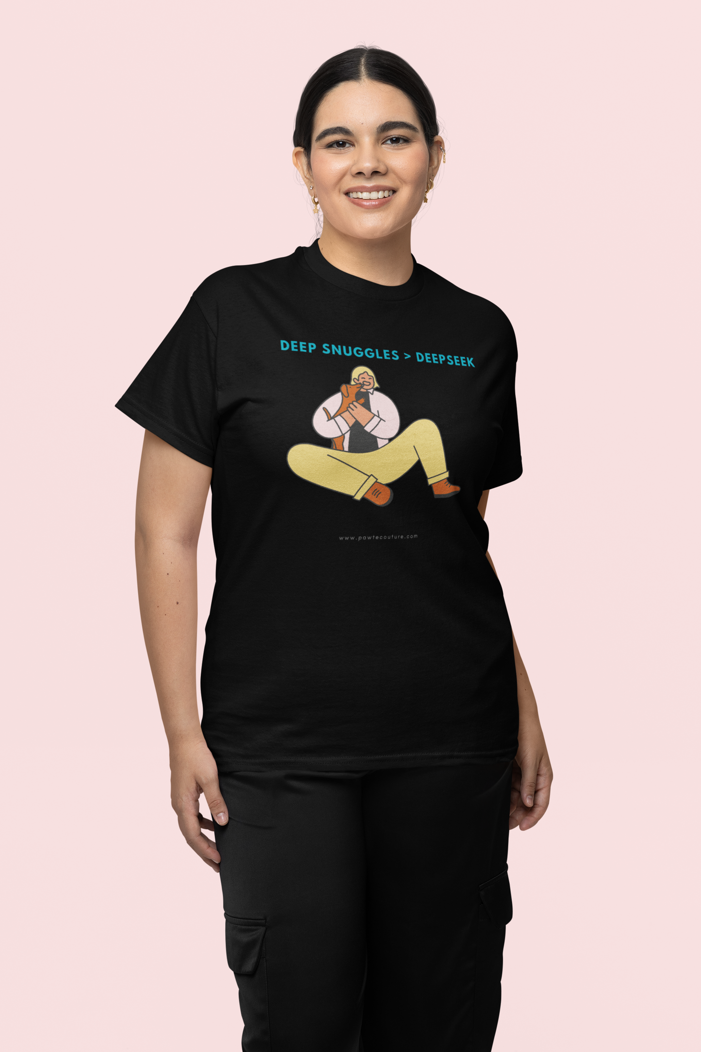 'Deep Snuggle > DeepSeek' Female Supima T-Shirt