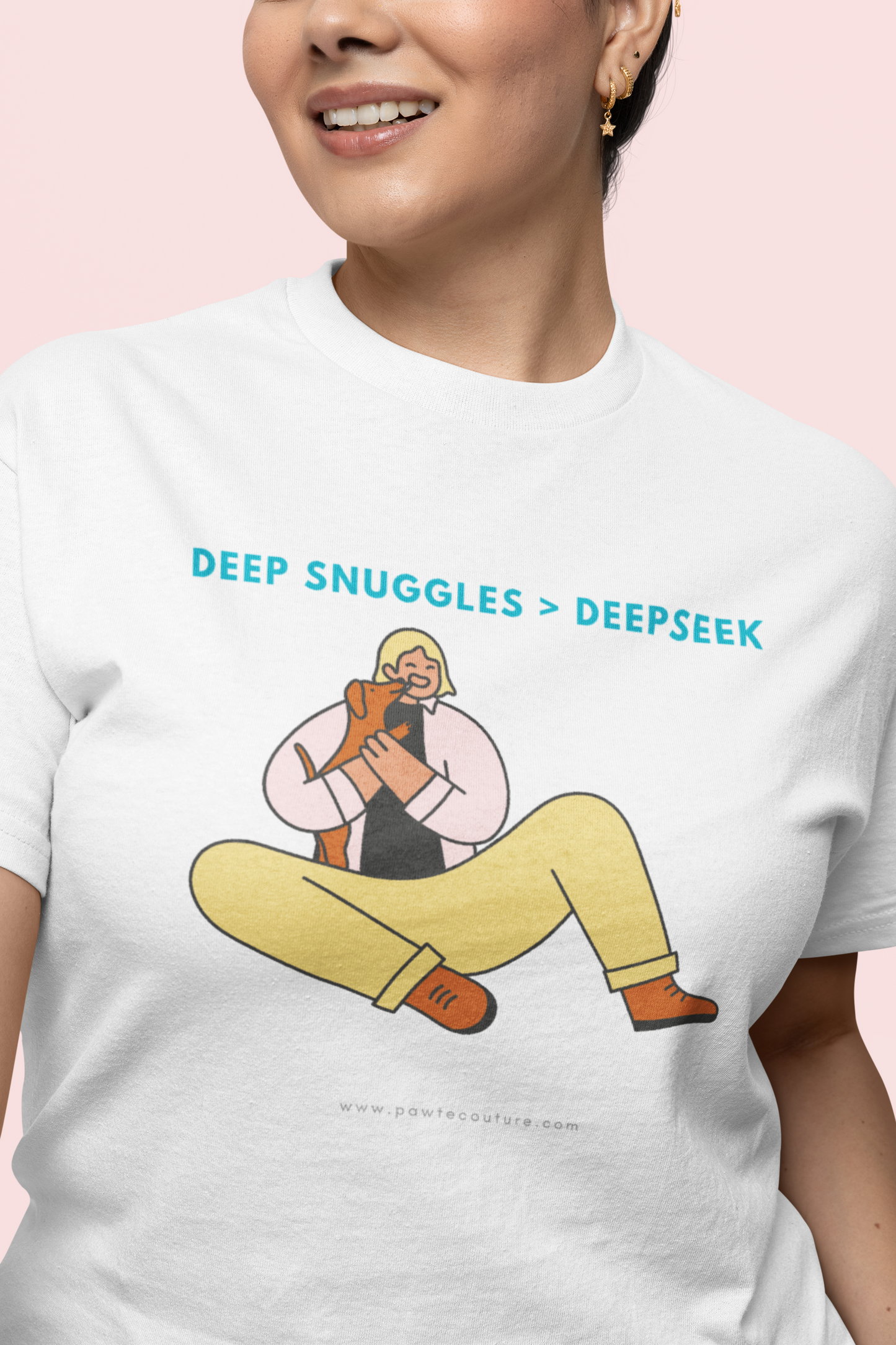 'Deep Snuggle > DeepSeek' Female Supima T-Shirt