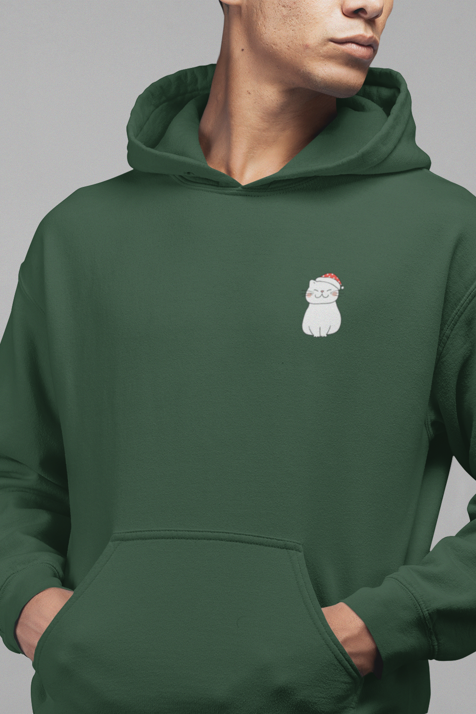 Minimalist Happy Catto Unisex Hooded Sweatshirt
