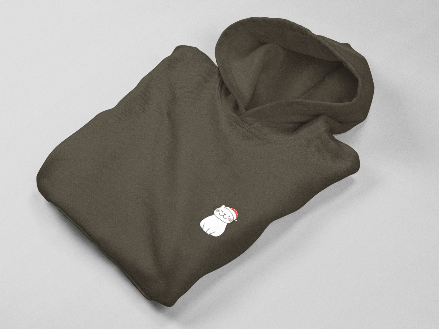 Minimalist Happy Catto Unisex Hooded Sweatshirt
