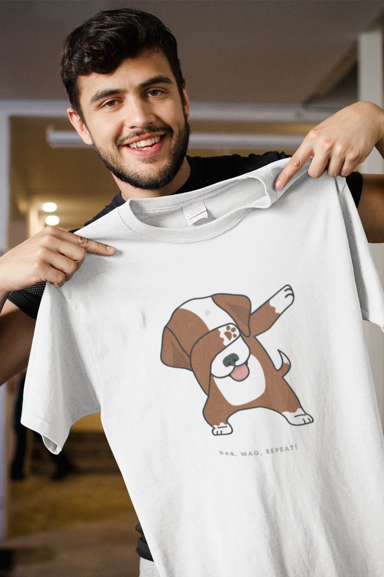 Dabbing Dog Unisex Oversized Standard T-shirt