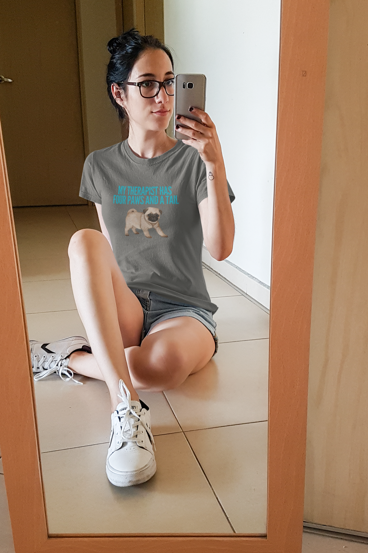 Pug Therapist Half Sleeve Female Standard T-shirt