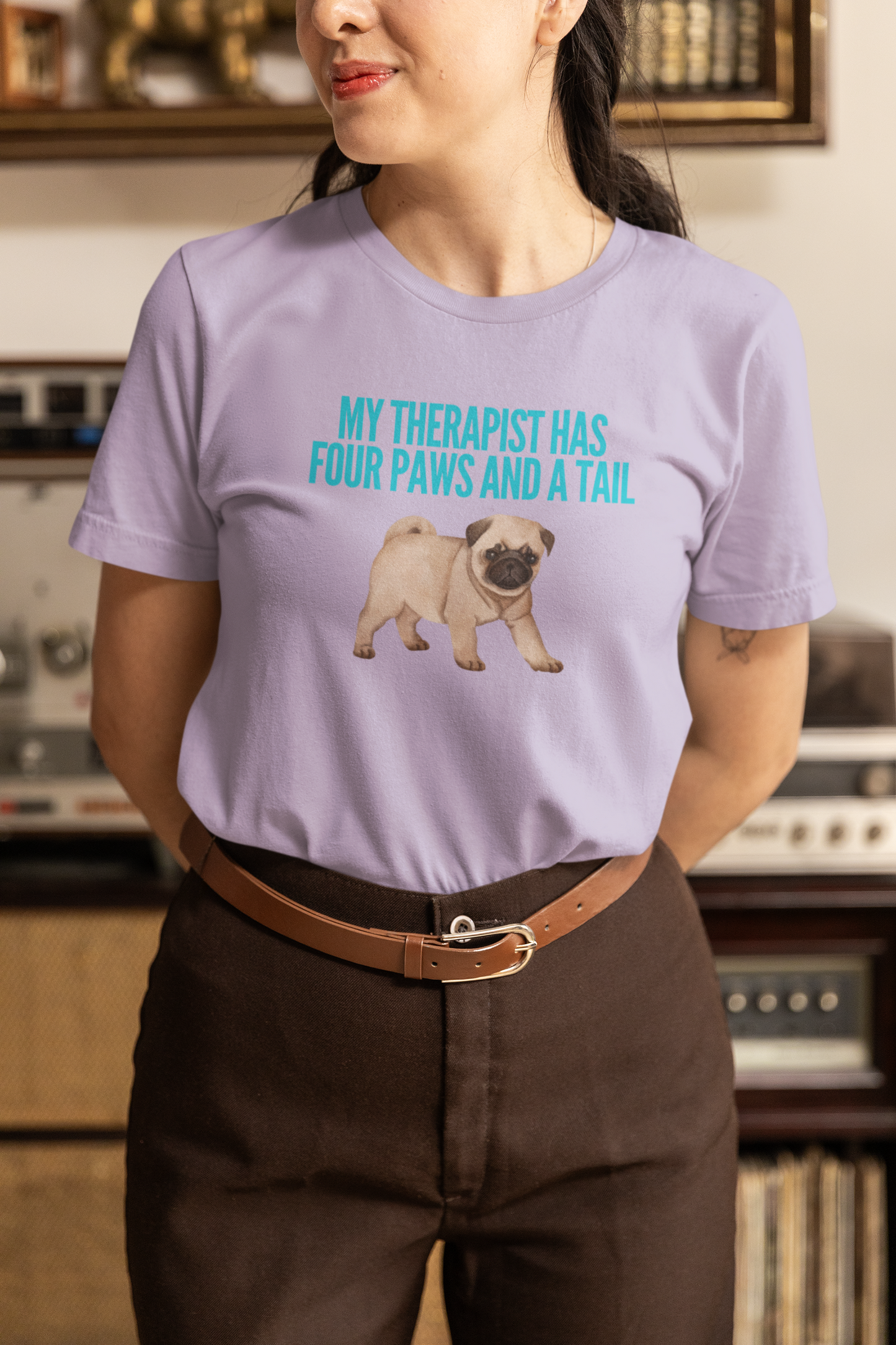 Pug Therapist Half Sleeve Female Standard T-shirt