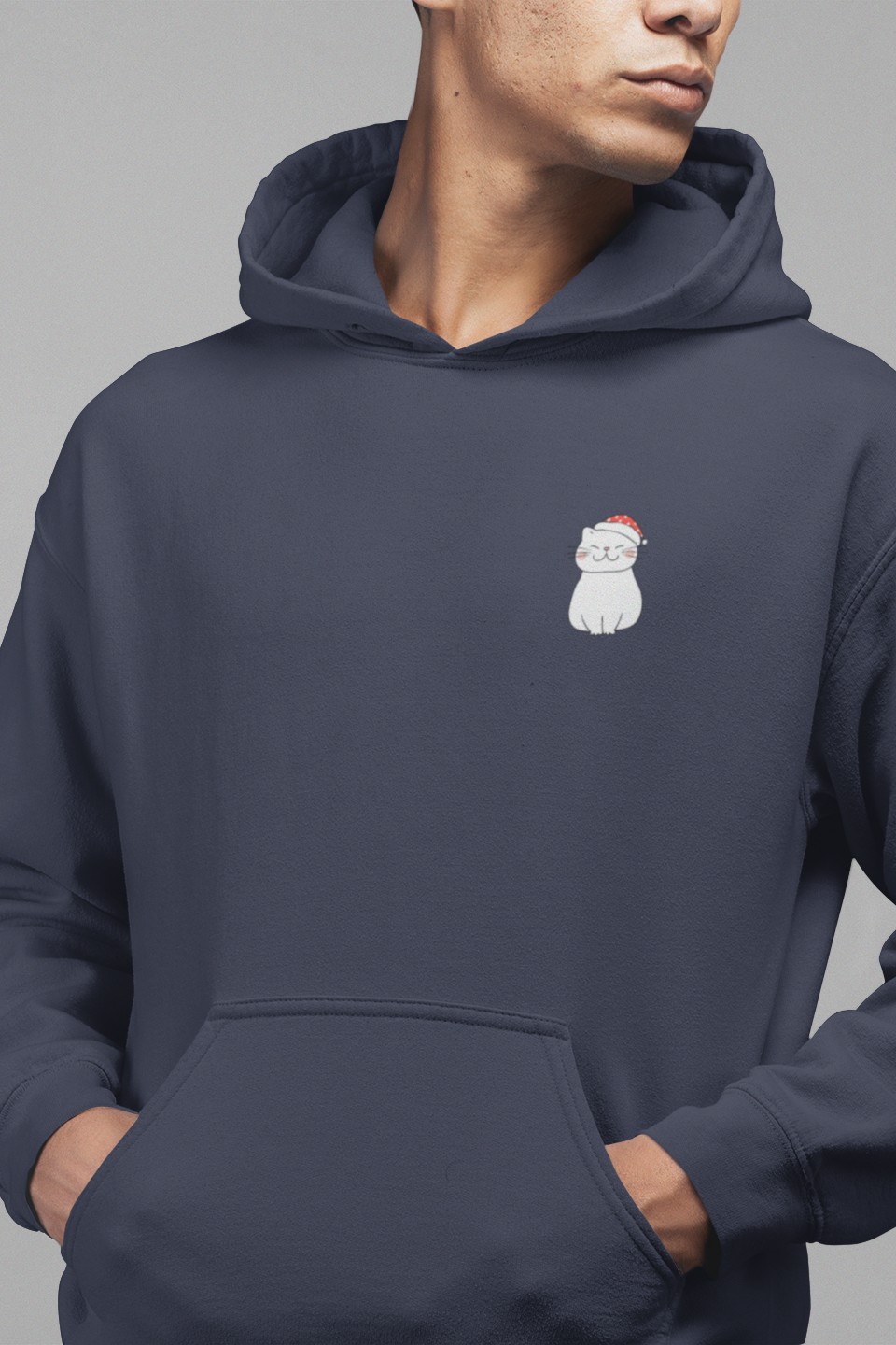 Minimalist Happy Catto Unisex Hooded Sweatshirt