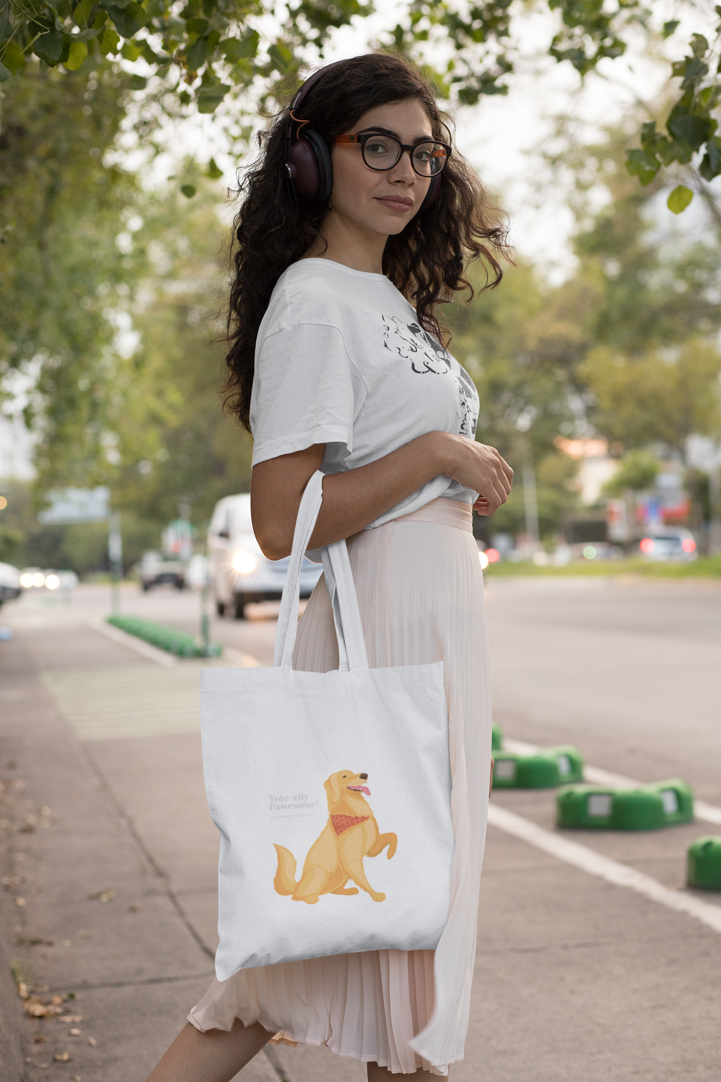 'Let's Be Friends?' Large Unisex Tote Bag (With Zipper)